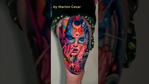 Stunning work by Marlon Cesar #shorts #tattoos #inked #youtubeshorts