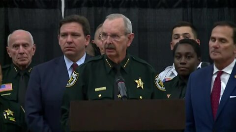 Gov. Ron DeSantis speaks at Palm Beach County Sheriff's Office