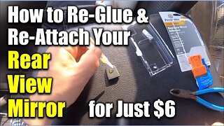 Rear View Mirror ● Easy DIY Fix to Reglue and Reattach Your Rear-View Mirror for Only 6 Bucks ✅