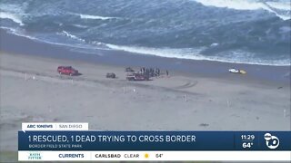 1 rescued, 1 dead in border crossing attempt