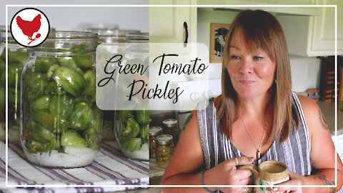 GREEN TOMATO PICKLES - Preserving the Harvest | A Good Life Farm