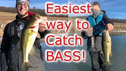 Ice Fishing for Bass with Live Minnows (Illinois ice Fishing)