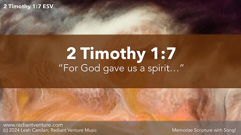 For God Gave Us a Spirit (2 Timothy 1:7 ESV - Memorize Scripture with Song! [CHORDS BELOW]