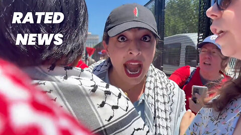 Screaming Woman in Keffiyeh Denies Mass Rape of Israeli Women and Voices Support for Hamas