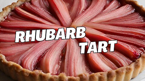 Really Easy to bake Rhubarb Custard Tart. Use seasonal rhubarb, shortcrust pastry and custard.