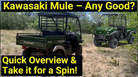 Kawasaki Mule ● Quick Overview and Take it for a Spin!