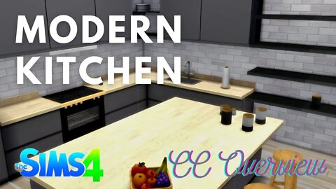 Sims 4 - Modern Kitchen - CC Overview