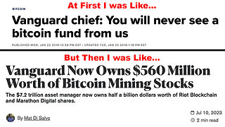 Vanguard Buys $560 Million Worth of Bitcoin Mining Stocks! 📈🤑