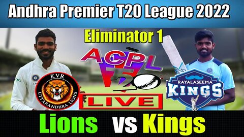 Andhra Premier T20 Live, Rayalaseema Kings vs Uttarandhra Lions Live ,ACPL T20 LIVE , R-Kings vs UTL