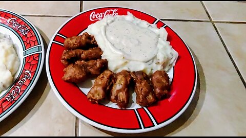 🥩Easy One Bowl Idahoan Finger Steaks W/ Idaho Mashed Potatoes🥔 & Bacon🥓 Grease Gravy.