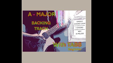 A major backing track with guitar tabs