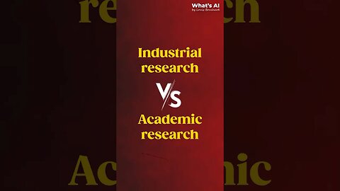 The difference between industrial research and academic research.