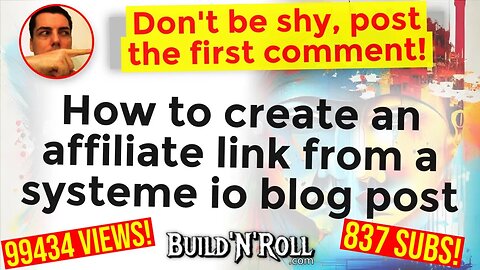 How to create an affiliate link from a systeme io blog post