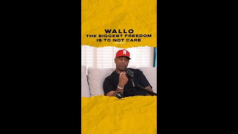 #wallo267 The biggest freedom is to not care. 🎥 @knowforsurepod