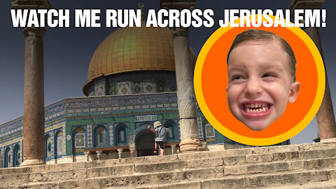Toddler Running all over Jerusalem