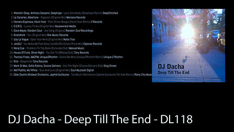 DJ Dacha - Deep Till The End - DL118 (Soulful House DJ Mix)