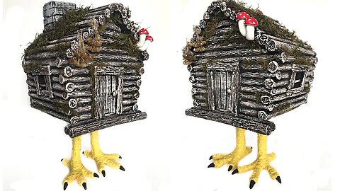 DIY Miniature Cardboard House of Baba Yaga | Paper craft tutorial