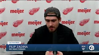 Red Wings forward Filip Zadina talks about being healthy scratch: 'I was disappointed for sure'