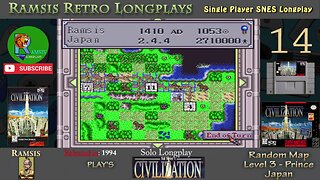 Sid Meier's Civilization | 1994 | SNES | Prince | Random | Japan - Episode #14 | Longplay