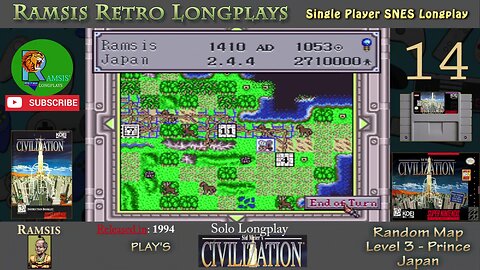 Sid Meier's Civilization | 1994 | SNES | Prince | Random | Japan - Episode #14 | Longplay