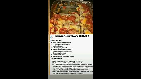 pepperoni pizza casserole
