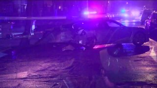 One injured after shooting, crash near 52nd and Glendale