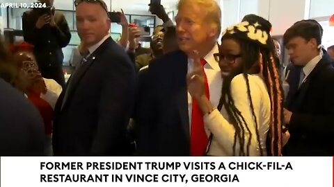 Trump Shows Up At Chik-Fil-A In Georgia And Speaks To Workers And People Eating