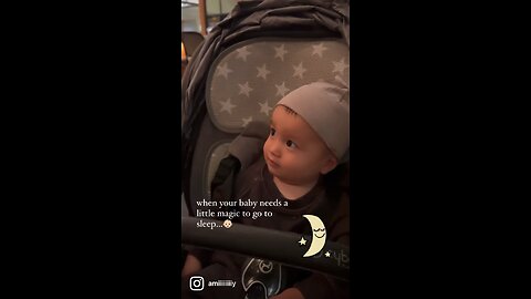 Sleepy baby gives up after getting a magical facial