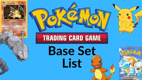 Pokemon Base Set Complete Card List