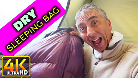 How To Dry Out Sleeping Bag Camping Backpacking (4k UHD)