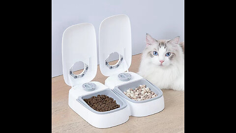Smart Pet Feeder Automatic Cat Food Dispenser Wet & Dry Kibble Auto Accessories