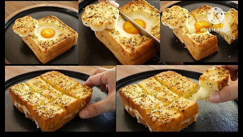 GARLIC CHEESE TOAST// EGG GARLIC CHEESE TOAST