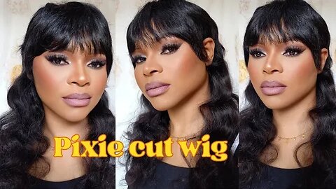 New pixie cut hair wig with mullet bang @Luvwinhair | Claudia Nunes
