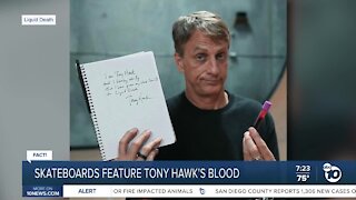 Fact or Fiction: Skateboards painted with Tony Hawk's blood?