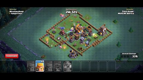 Level 5 Builder Hall Attack with 30 barbarian, 2 Giants & A Battle Machine | #coc | #COC | FZ Gamerz