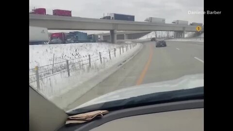 'Insane' Line Of Truckers Block U.S. Canada Border