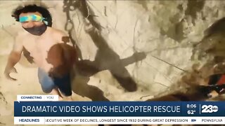 Dramatic video shows helicopter rescue