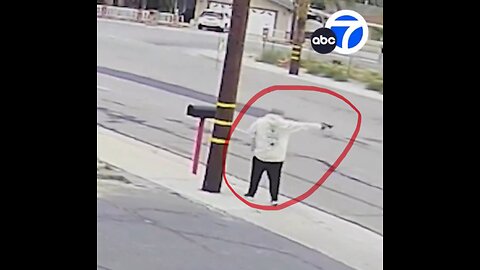 BREAKING: A gunman unloaded a full clip of bullets at passing cars on a busy California street