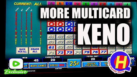 Rumble Exclusive! More Multicard KENO! QHS Free Play May: Day 14