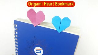 Origami Heart Bookmark - Easy Paper Crafts