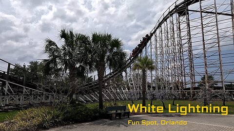 Off Ride Footage of WHITE LIGHTNING at Fun Spot, Orlando, Florida, USA