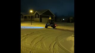 Golf cart in the snow