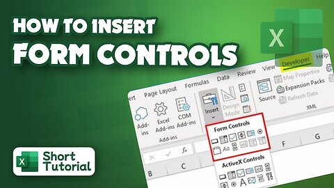 How to insert form controls in Excel