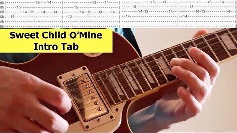 Sweet Child O' Mine - Intro Tab