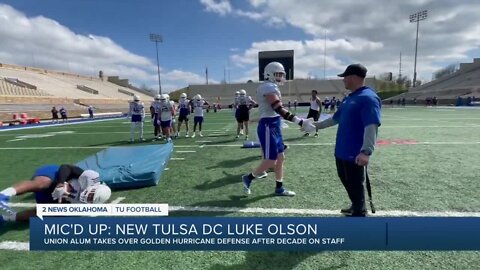 Mic'd Up: Tulsa football's new defensive coordinator Luke Olson