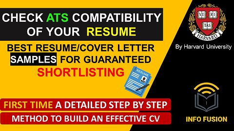 How to write best Resume & Cover Letter (Golden Tips and Samples) | Check your CV Compatibility.