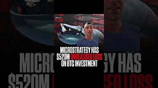 Michael Saylor’s MicroStrategy is sitting on $520 million in unrealized losses #bitcoin #btc #michae