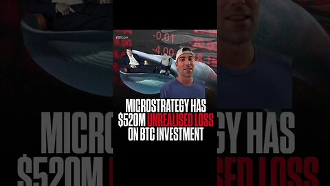 Michael Saylor’s MicroStrategy is sitting on $520 million in unrealized losses #bitcoin #btc #michae