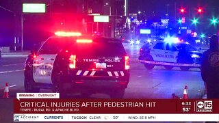 Pedestrian hit, injured by car in Tempe