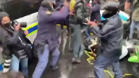 Absurd SA ( Motorcyclist is attacked by police in stand off )